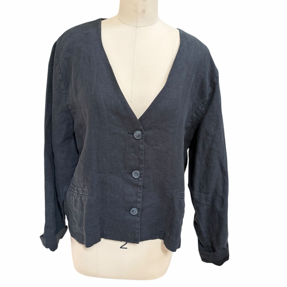Poetry Linen Blazer Button up‎ size 12